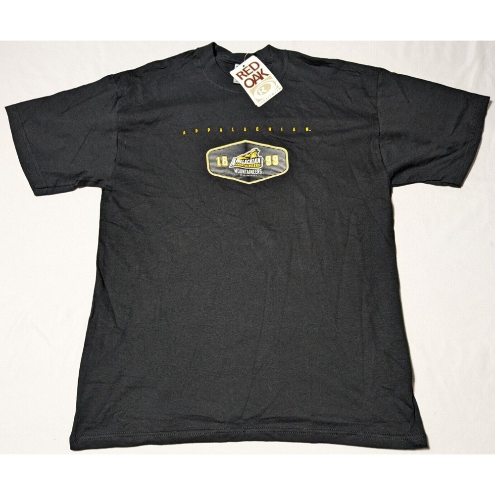 APPALACHIAN MOUNTAINEERS RED OAK SPORTSWEAR Men Large Black Team T-Shirt‎ NEW